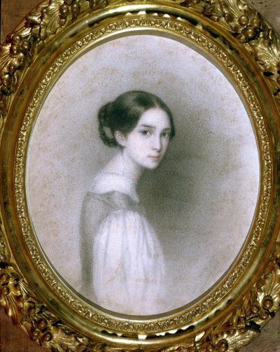 Portræt af Leopoldine Hugo (1824-43) (tegning) af Adele Julie Hugo