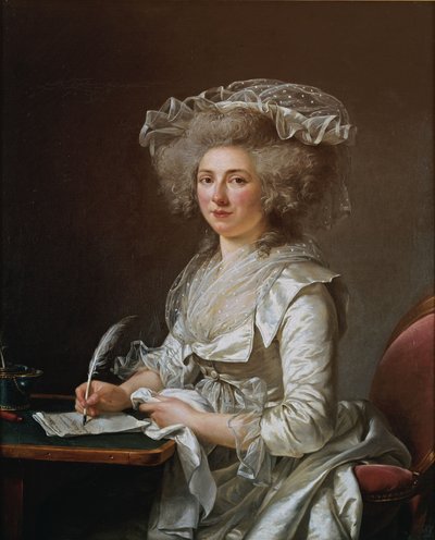Fransk:  Portrait de femme Portræt af en kvinde af Adelaide Labille Guiard