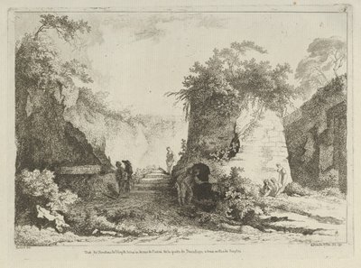 Udsigt over Virgils grav fra Forskellige udsigter hentet fra naturen... i..., 1700-tallet. af Adélaide Allou