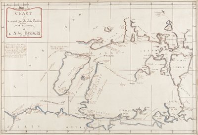 Kort over eftersøgningen af Sir John Franklin og opdagelsen af Nordvestpassagen af Admiral Edward Augustus Inglefield