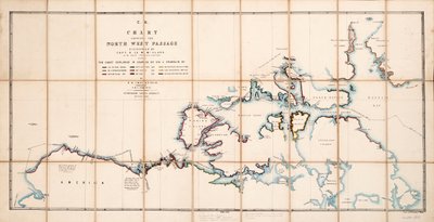 Kort, der viser Nordvestpassagen opdaget af kaptajn R. Le M. McClure, HMS 