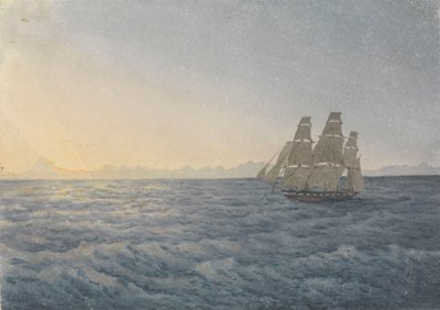 "Andesbjergene, Aconcagua Peak i en afstand af 170 miles, 18. juni 1849 af Admiral Sir Edward Gennys Fanshawe
