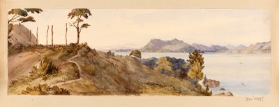 Kigger op ad Borneo-floden fra Chermin Island fra West Indies, North American and Borneo scrapbook af Admiral Sir Edward Gennys Fanshawe