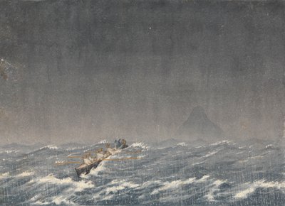 Yderste ankerplads i en byge, Mazatlan [Mexico], 22. august 1850, kl. 8.00. ... "Forespørgsel, hvilken vej er der til skibet"