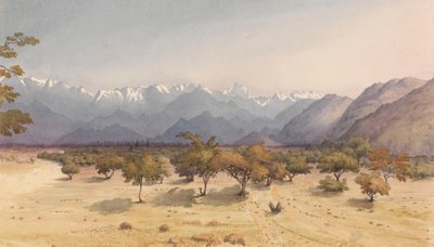 "To ligaer fra Santa Rosa [Chile], 14. januar 1851 [med Andesbjergene og Aconcagua] af Admiral Sir Edward Gennys Fanshawe