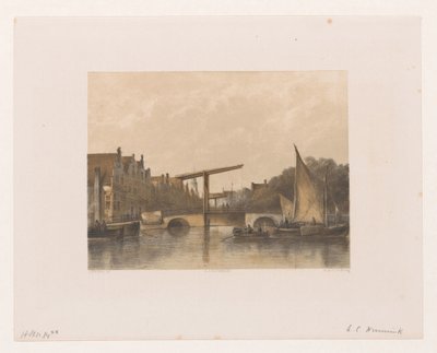Udsigt over Zwanenburgwal af Adolf Carel Nunnink