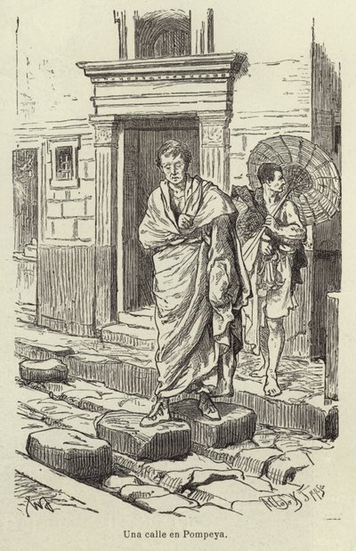 En gade i Pompeji af Adolf Closs