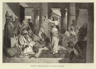 Egypten - Dans i ruinerne ved Karnak af Adolf Closs