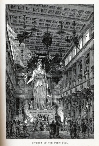 Parthenons indre, 1882 af Adolf Closs