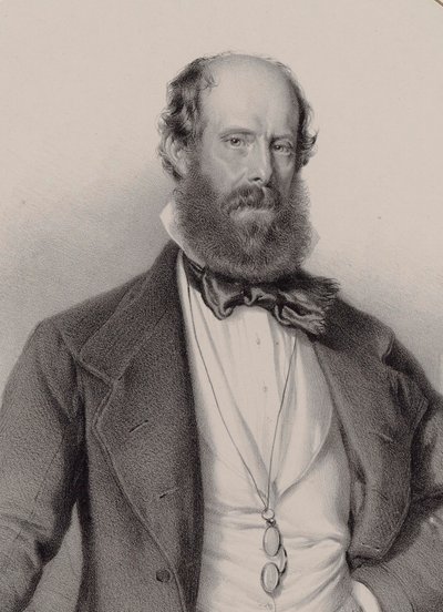 Portræt af komponisten Luigi Ricci 1805-1859, 1858. af Adolf Dauthage