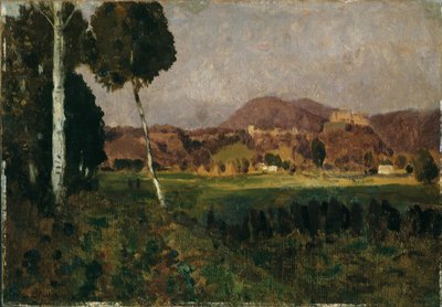 Hohensalzburg Slot med Gaisberg af Adolf Gustav Ditscheiner