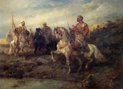 Arabiske krigere til hest af Adolf Schreyer