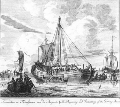 »Toemaaken en fictaljeeren van de buysch« (nr. 4 fra serien Sildefangst) af Adolf van der Laan