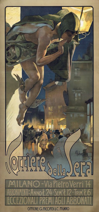 Corriere della Sera, 1898. af Adolfo Hohenstein