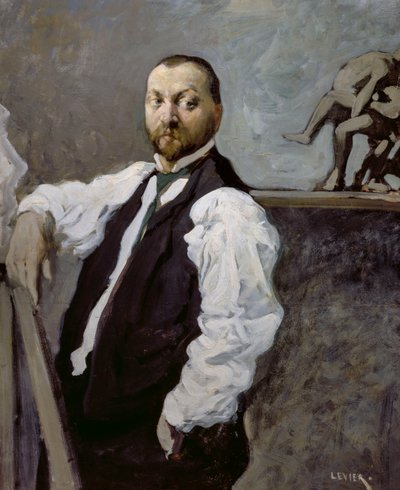 Portræt af billedhuggeren Alfonso Canciani af Adolfo Levier