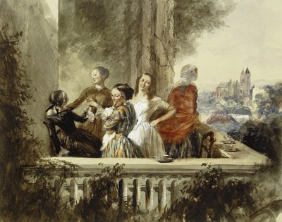 Udendørs, 1852 af Adolph Menzel