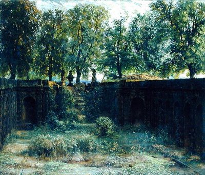 Nymphaeum i Zwinger i Dresden, 1850 af Adolph Menzel