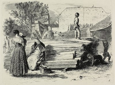 Tallerken fire, fra Radierversuche af Adolph Menzel