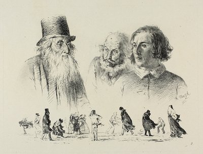 Tallerken to, fra Radierversuche af Adolph Menzel