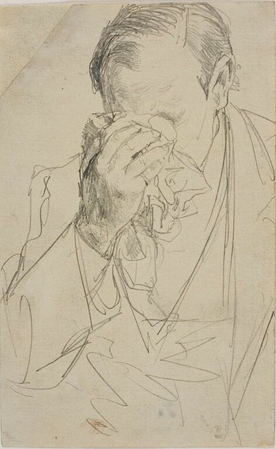 Grædende mand af Adolph Friedrich Erdmann von Menzel