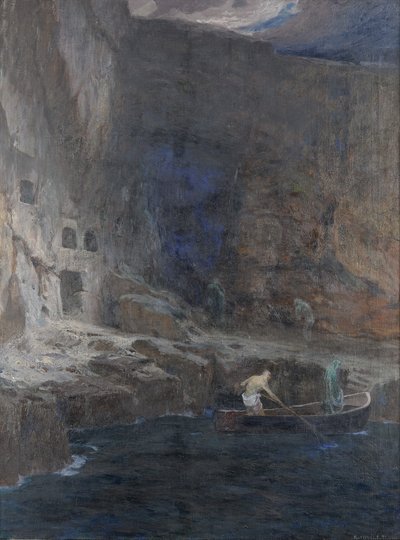 Detalje af Acherons sjæle, 1898 af Adolf Hiremy Hirschl