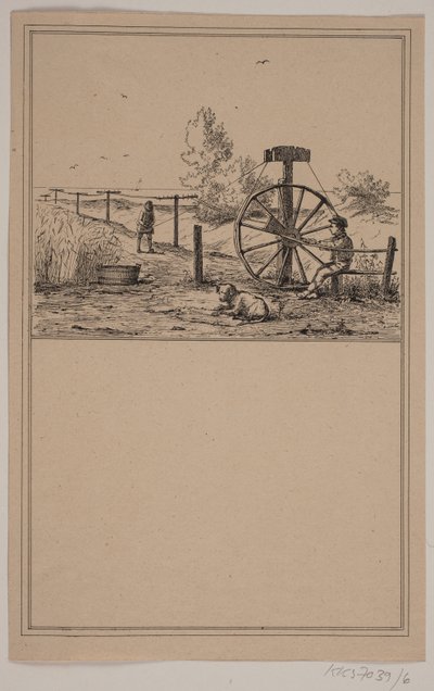 Rebslageren. Nr. 5 i Chr. Winther og M. Rørbye, "25 Billeder for små børn" af Johan Adolph Kittendorff