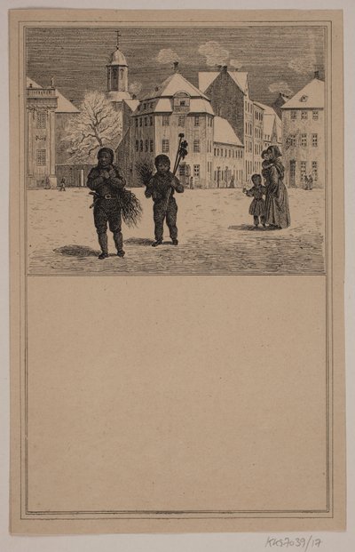 Skorstensfejerne. Nr. 16 i Chr. Winther og M. Rørbye, "25 Billeder for små børn" af Johan Adolph Kittendorff