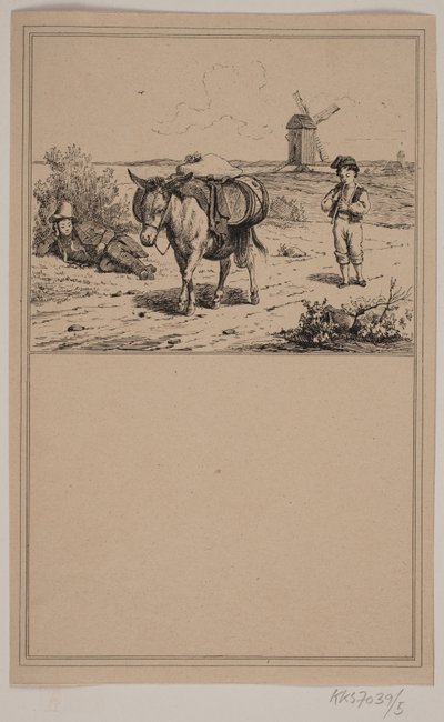 Æslet. Nr. 4 i Chr. Winther og M. Rørbye, "25 Billeder for små børn" af Johan Adolph Kittendorff