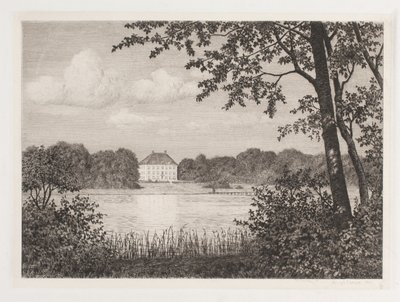 Parti ved Dronninggaard af Adolph Larsen