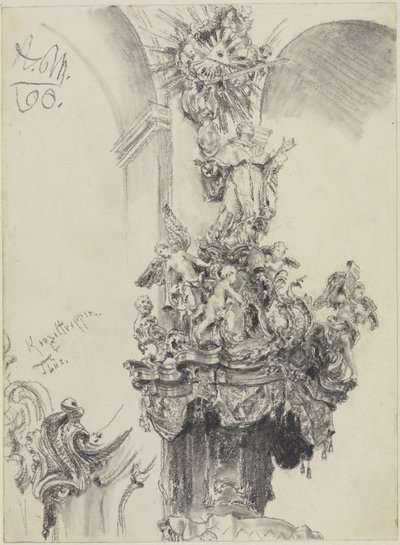 Kroningen af prædikestolen i Augustinerkirken i Würzburg af Adolph Menzel