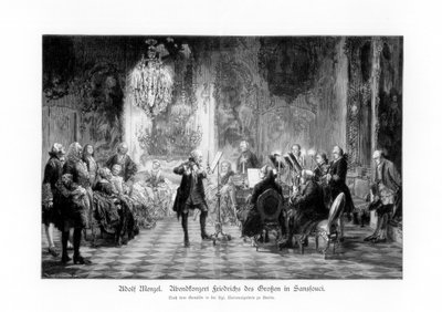 Fredrick store koncert i Sanssouci, 1852, 1900. af Adolph Menzel