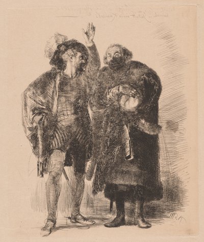 Hamlet og Polonius af Adolph Menzel