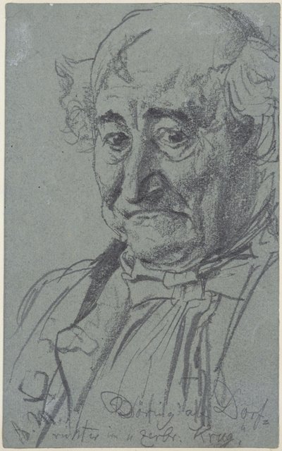 Heinrich von Kleist, »Den knuste krukke«: Skuespilleren Theodor Döring i rollen som landsbydommer Adam af Adolph Menzel