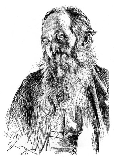 Studie af en jøde, c1880-1882 af Adolph Menzel