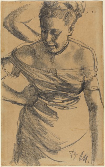 Studie af en kvinde af Adolph Menzel