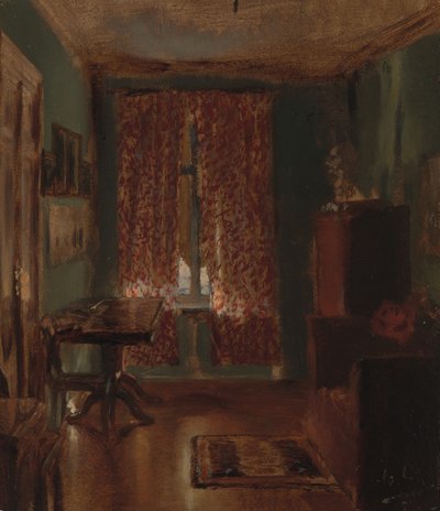 Kunstnernes stue i Ritterstrasse, 1851. af Adolph Menzel