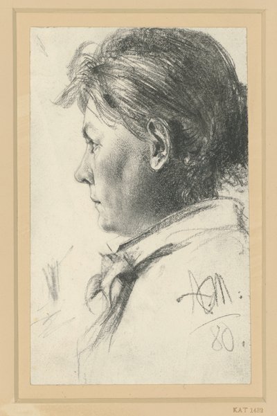 Kvindebrystbillede set fra venstre af Adolph Menzel