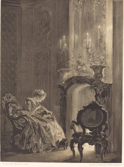 Kvinde før en brand af Adolph Menzel