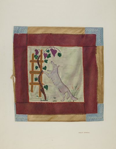 Applikation Coverlet Detail, ca. 1941. af Adolph Opstad