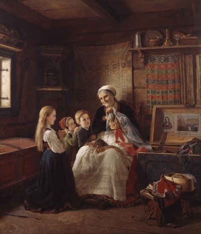 Bedstemødres bryllupskrone af Adolph Tidemand