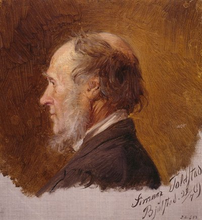 Portræt af Simon Toldstad. Studie af Adolph Tidemand