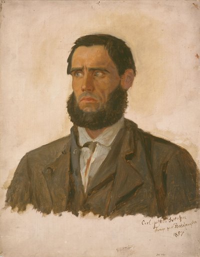 Portræt af fangen Carl Gustav Svendsen af Adolph Tidemand