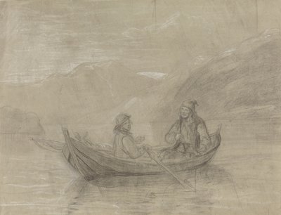 To fiskere i en båd af Adolph Tidemand