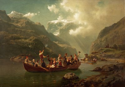 Bryllup i Hardanger af Adolph Tidemand