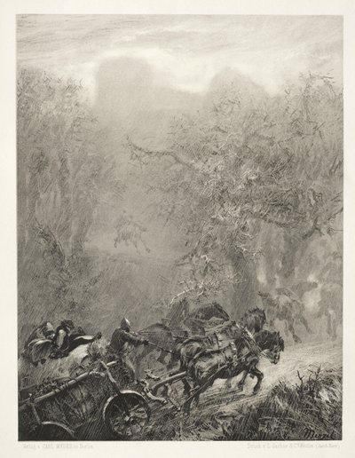Essay om Stone with Brush and Scraper: The Convoy of Prisoners through a Woods af Adolph Menzel