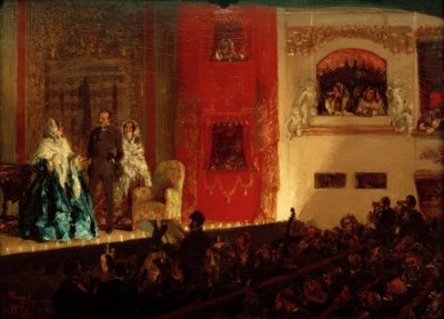 Theatre du Gymnase i Paris af Adolph Menzel