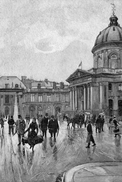Seines bredder og Institut de France af Adolphe (after) Giraldon