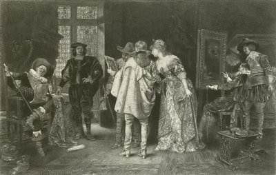 Kenderne i Rembrandts atelier (tryk) af Adolphe Alexandre Lesrel