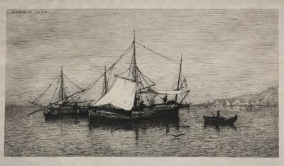 Både fra cabotagekysten i Italien, 1874. af Adolphe Appian