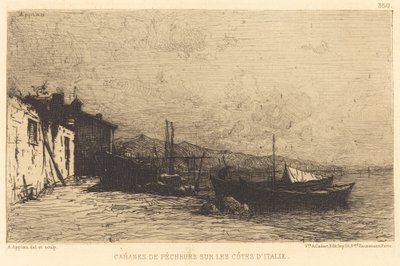 Fiskerhytter ved Italiens kyster af Adolphe Appian